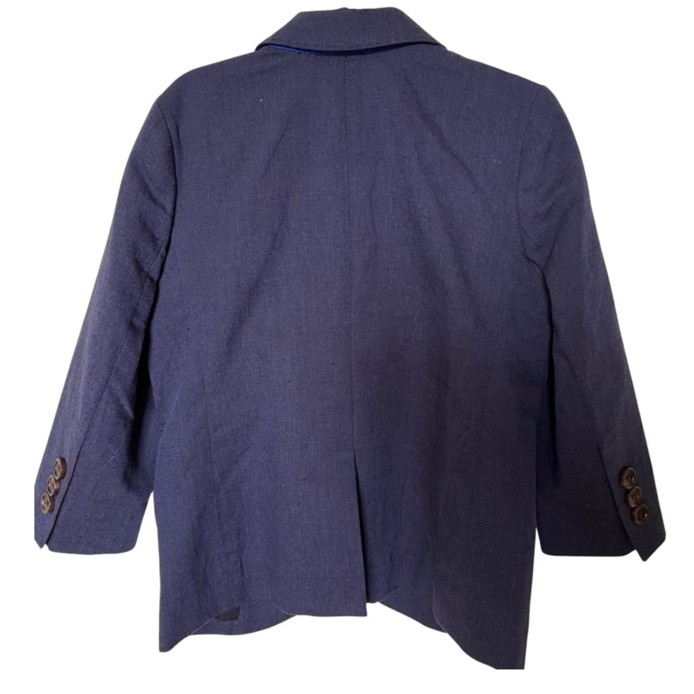 J.Crew Crewcuts Ludlow toddler cotton/linen blazer (navy, 2T) - Picture 2 of 8